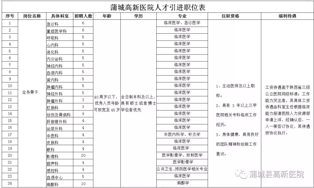 2019陜西渭南蒲城高新醫(yī)院招聘簡章|413人(圖2)