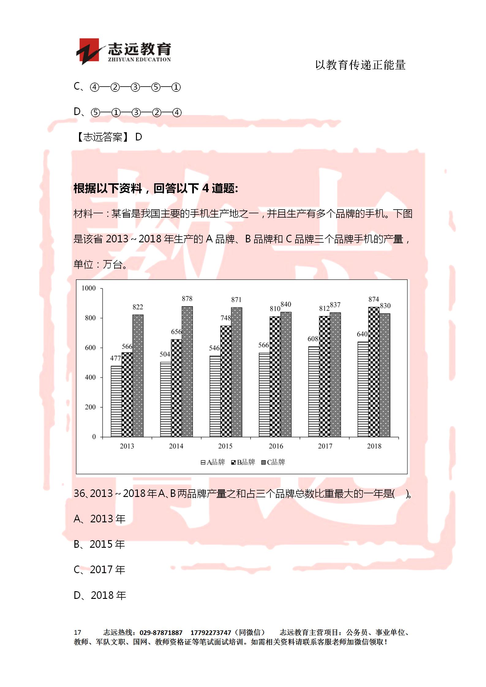 對答案！2020年軍隊文職《公共科目》【志遠(yuǎn)考生回憶版】(圖17)