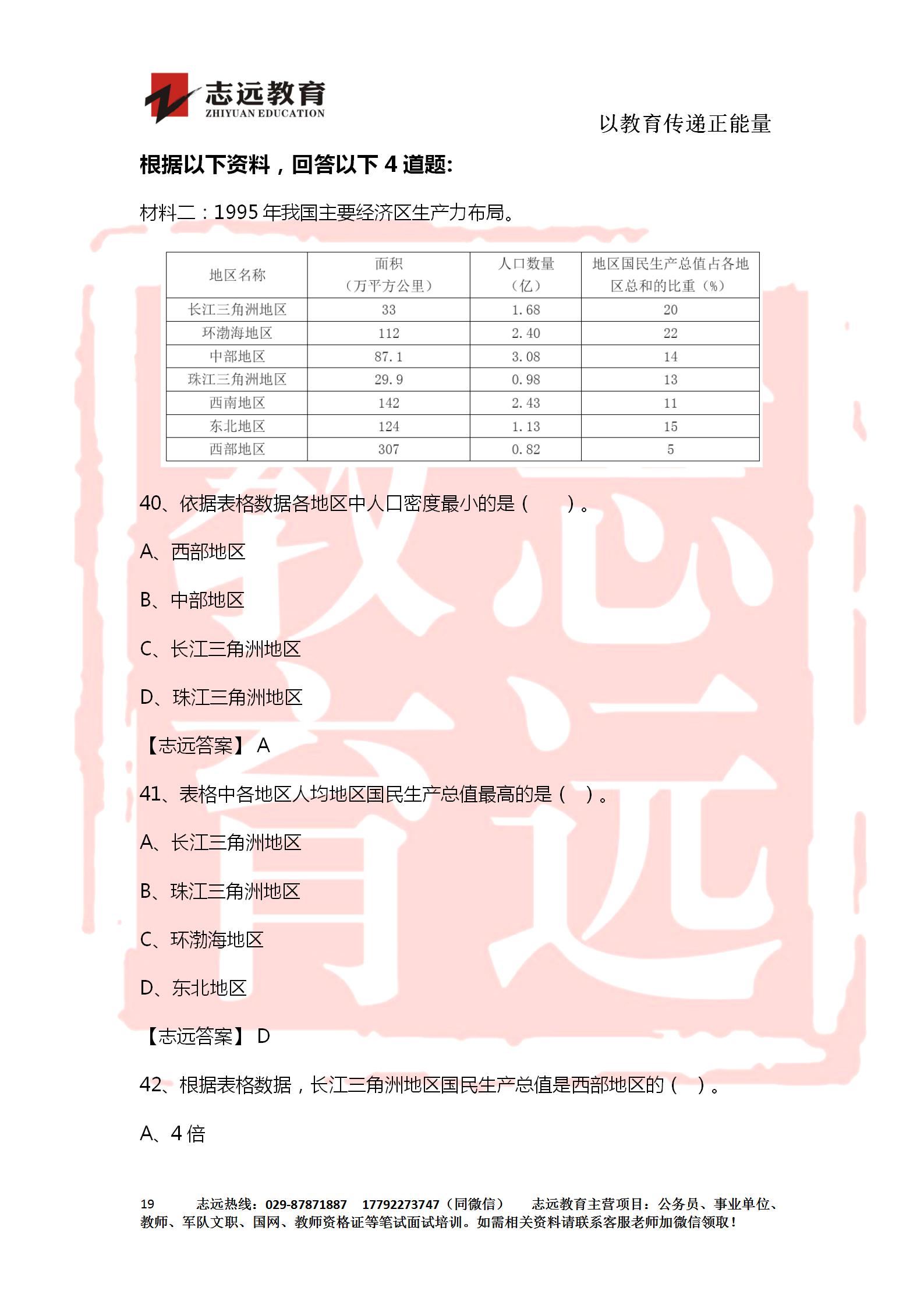 對答案！2020年軍隊文職《公共科目》【志遠(yuǎn)考生回憶版】(圖19)